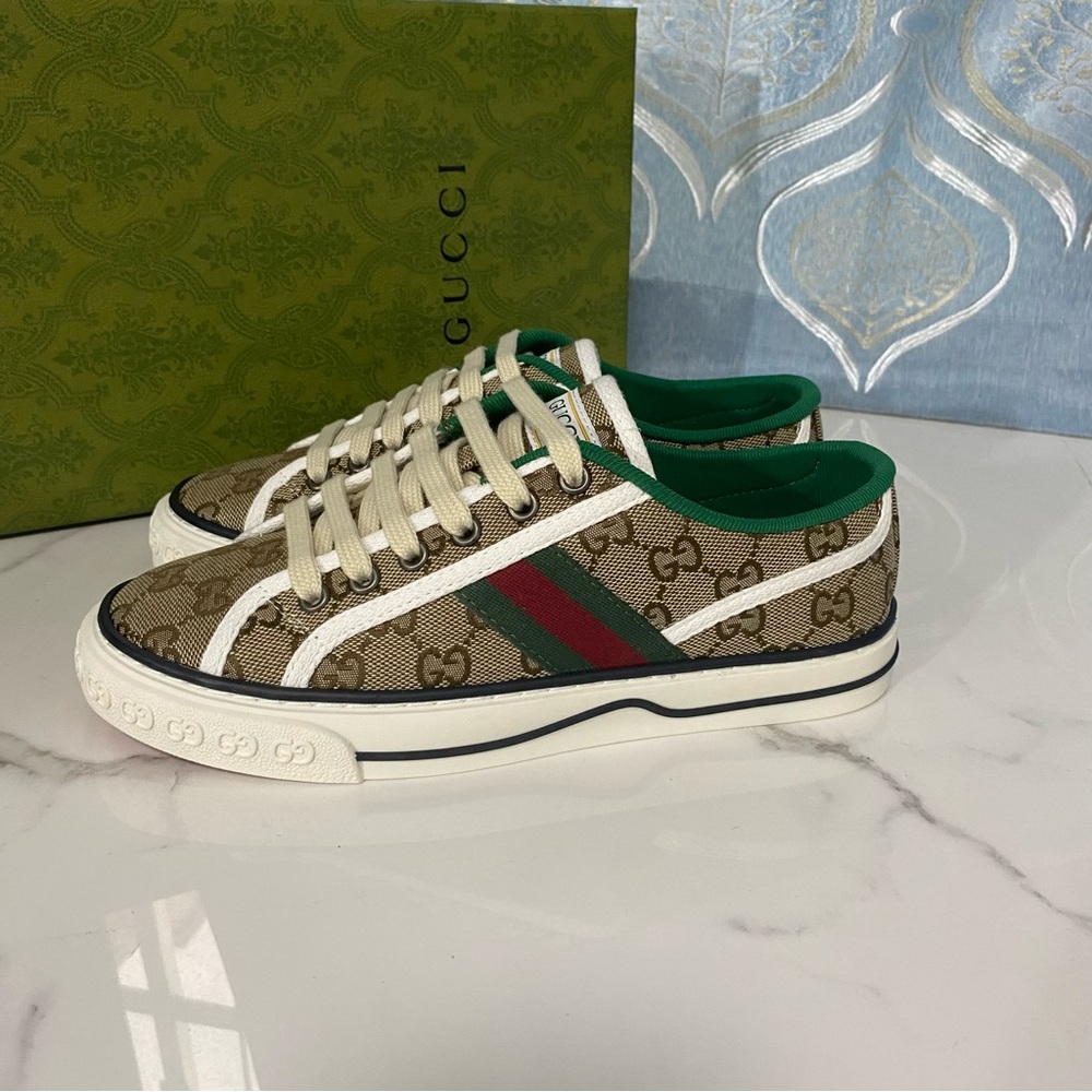 Gucci Brown and Green Sneakers